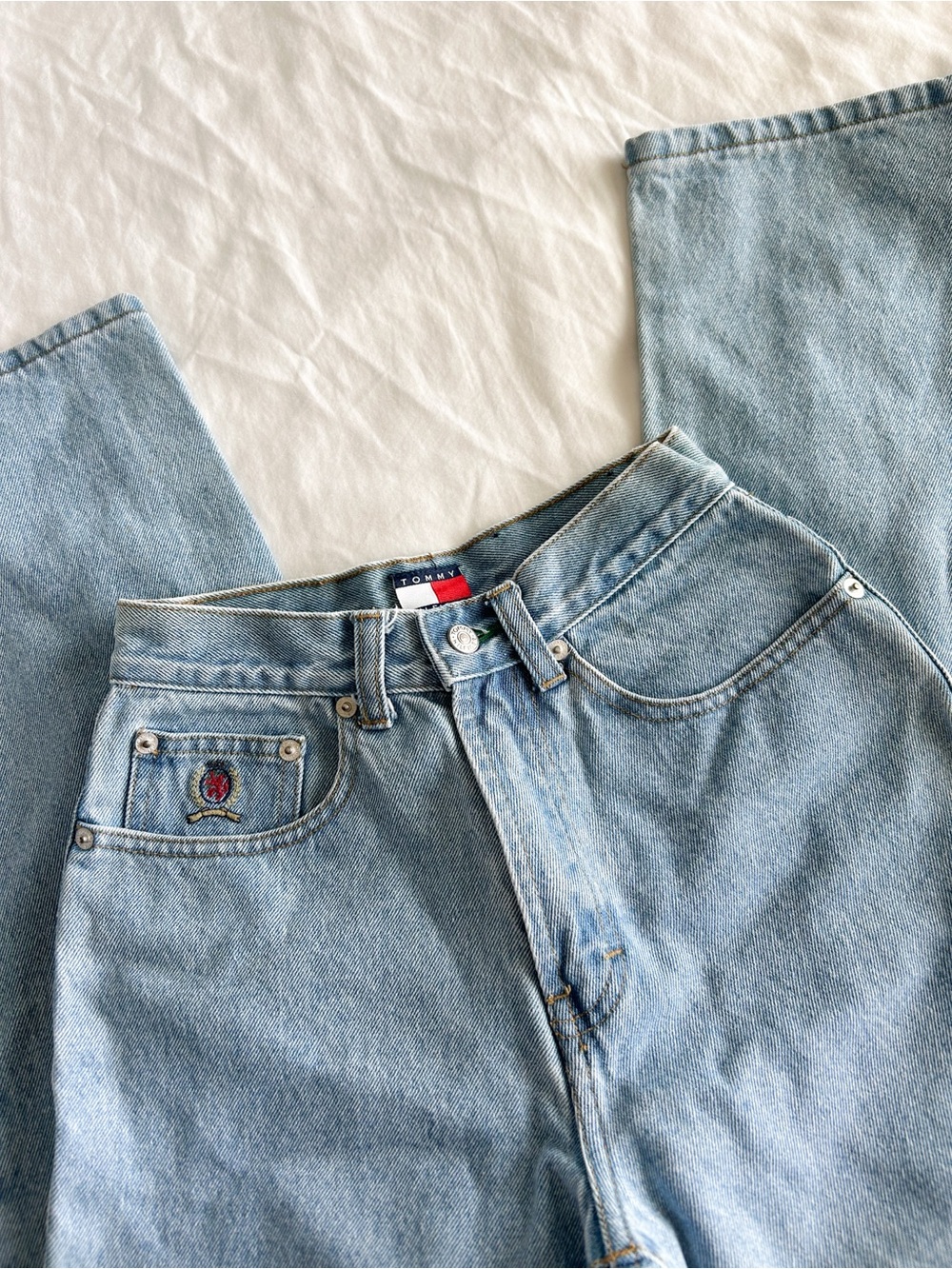 Tommy Hilfiger Vintage Children’s Jeans Light Wash High-Rise Denim